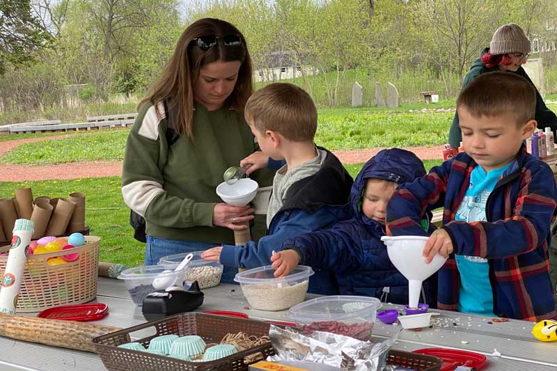 Children attended the earth day celebration event